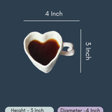 White Heart Shaped Mug