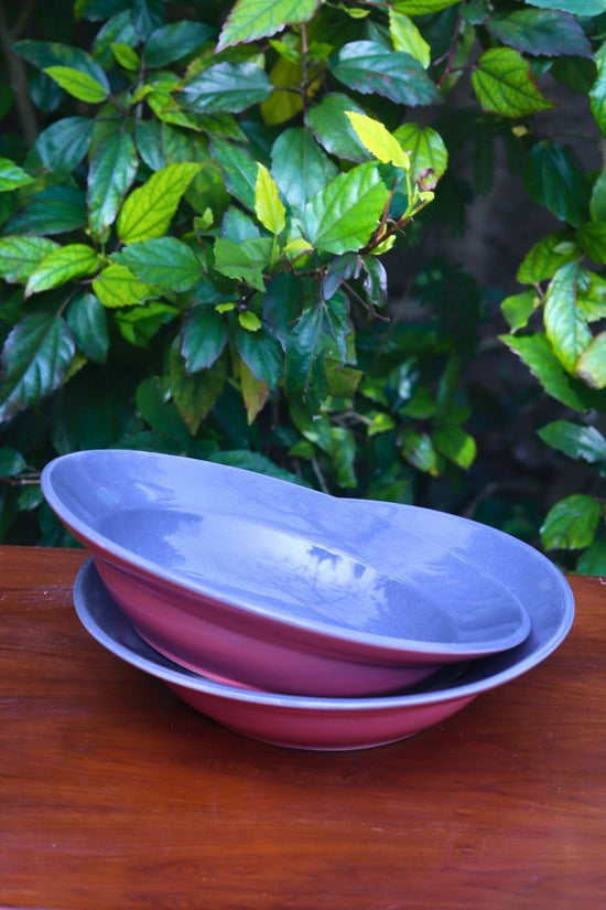Subtle Grey Pasta Plate made by ceramic