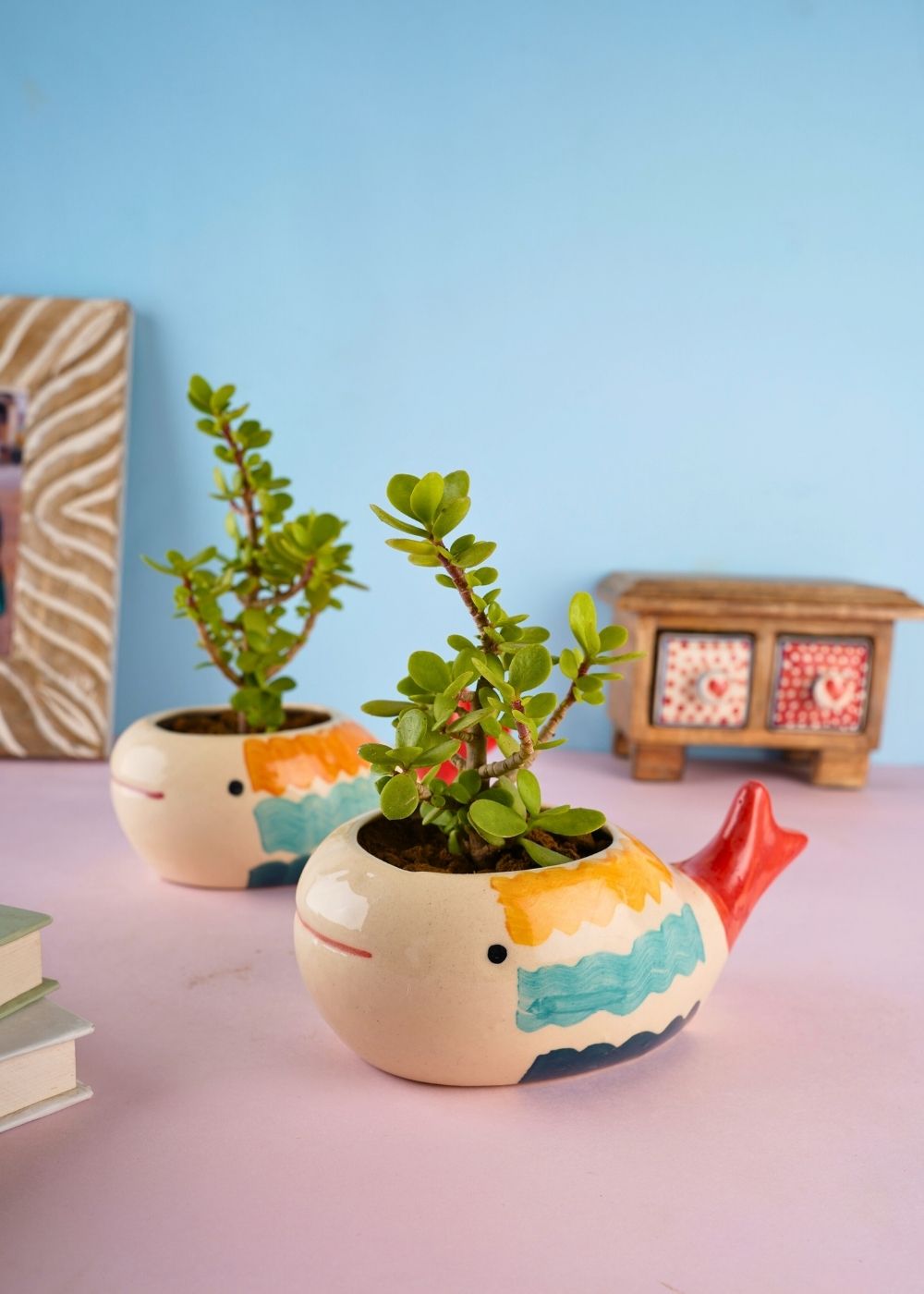 nemo fish planter with cute fishy design