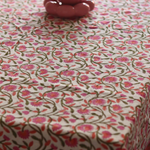 Cotton table cloth pink clolor 
