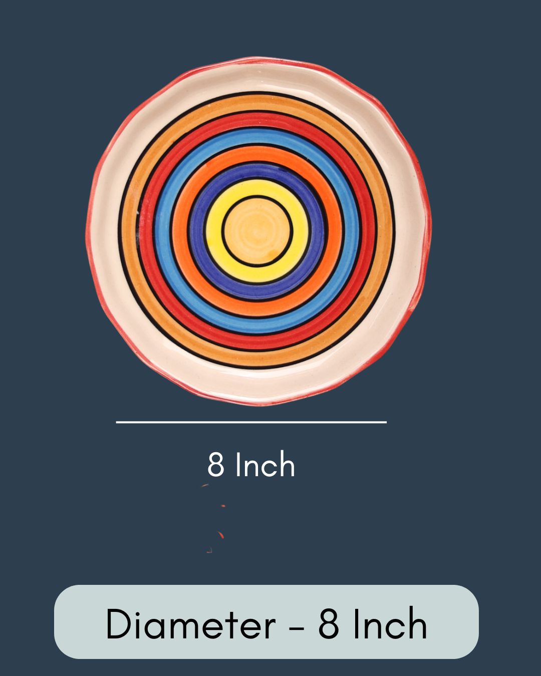 Rainbow Swirl Plate - Set of two