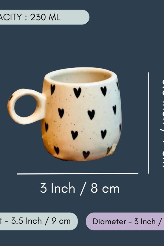 Black Heart Mug in a Gift Box