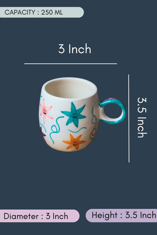 Coral Reef Mug with Size & measurement