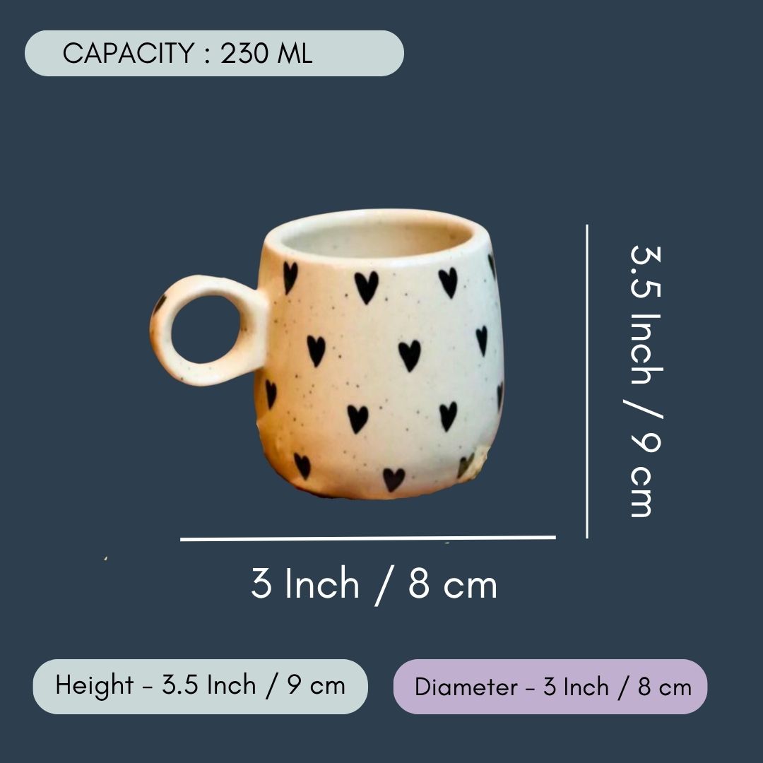 Black Heart Mug  // Cuddle Mugs