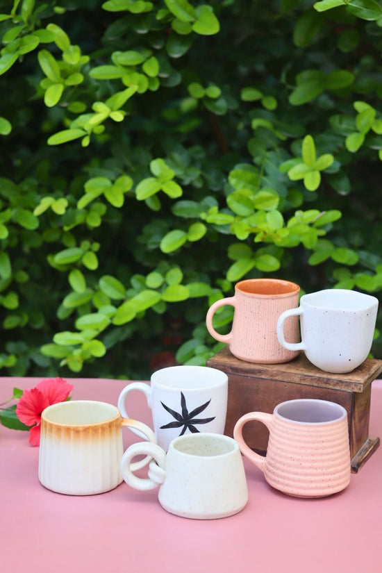 Set of 6 Melody of sip Mugs (for the price of 5) handmade in India