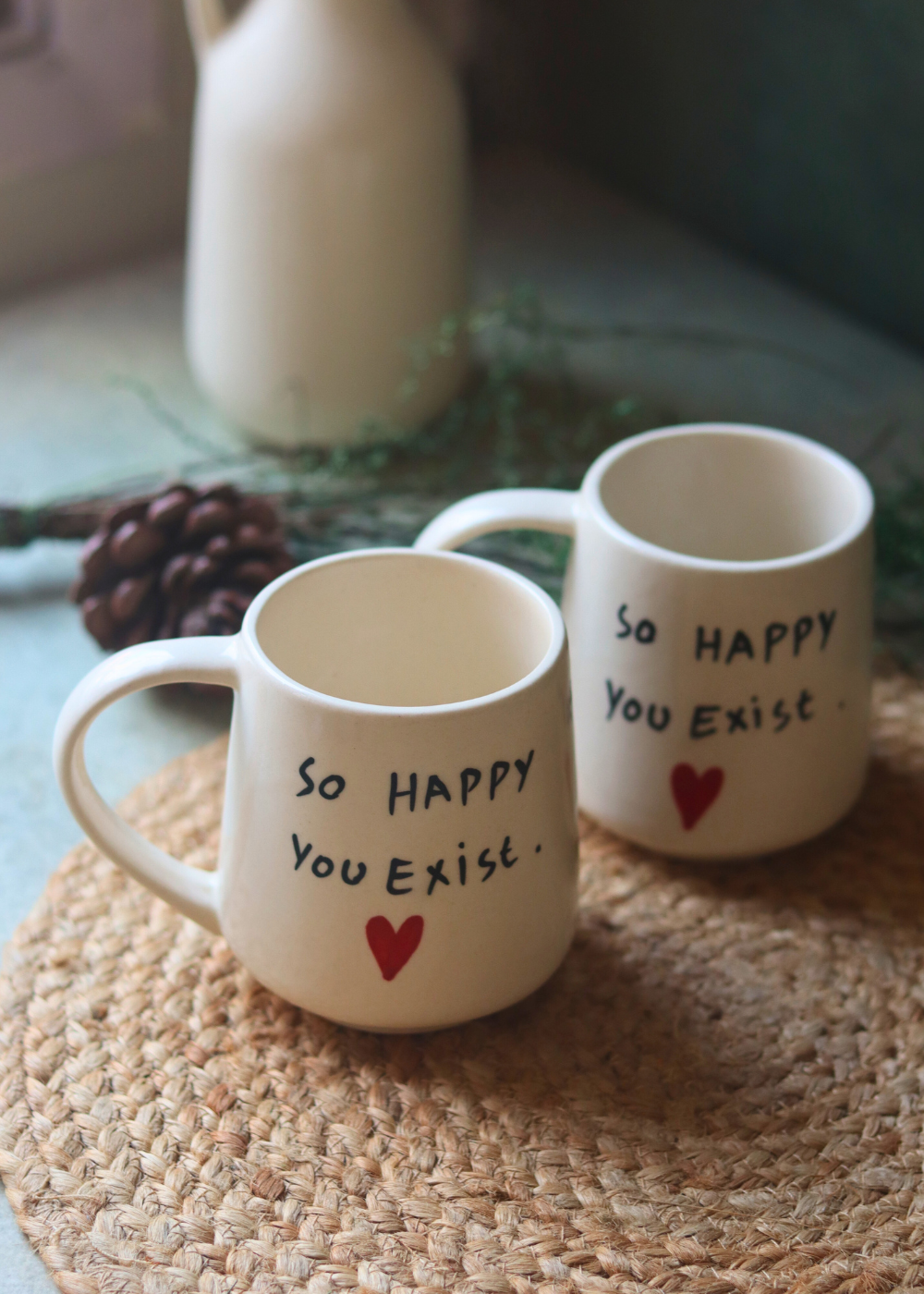 Drinkware two ceramic coffee mugs