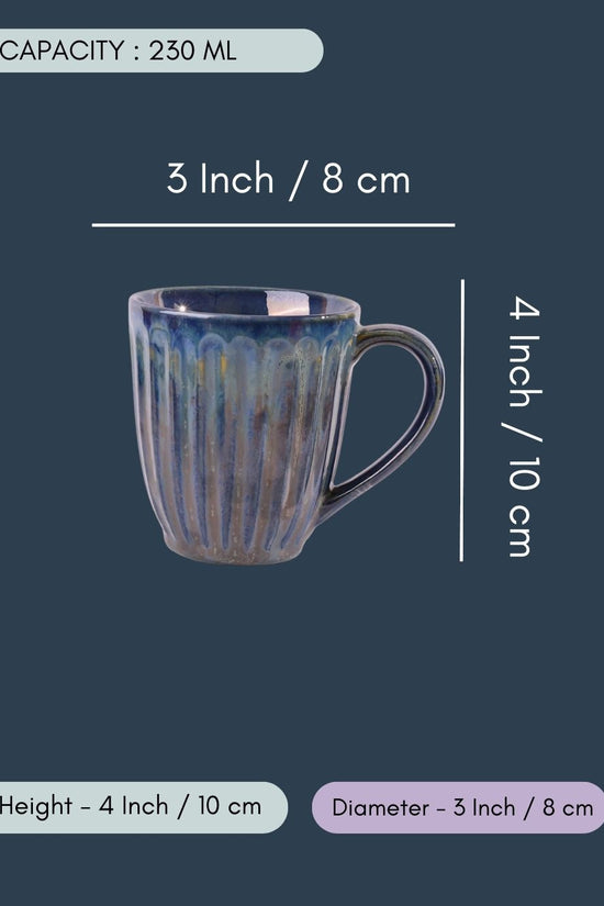 Mettalic Blue Vintage Mug