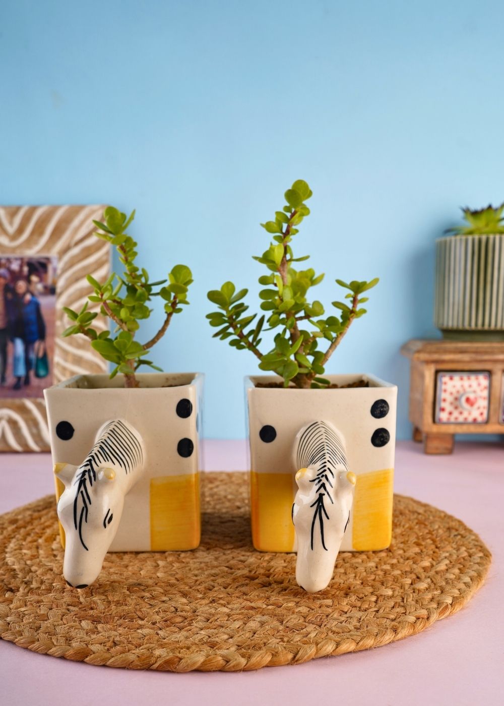quirky horse planter handmade in india