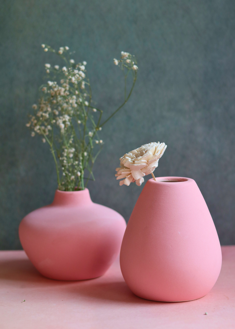 esoteric pink vase set of two combo
