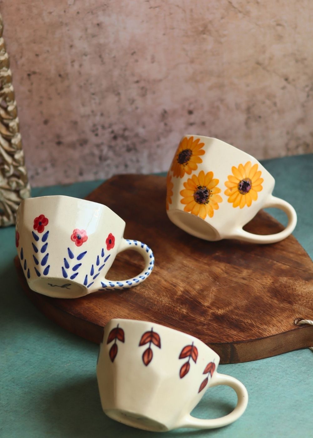 handmade Set of 3 - Pastel Morning Mugs