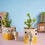 quirky horse planter made by ceramic