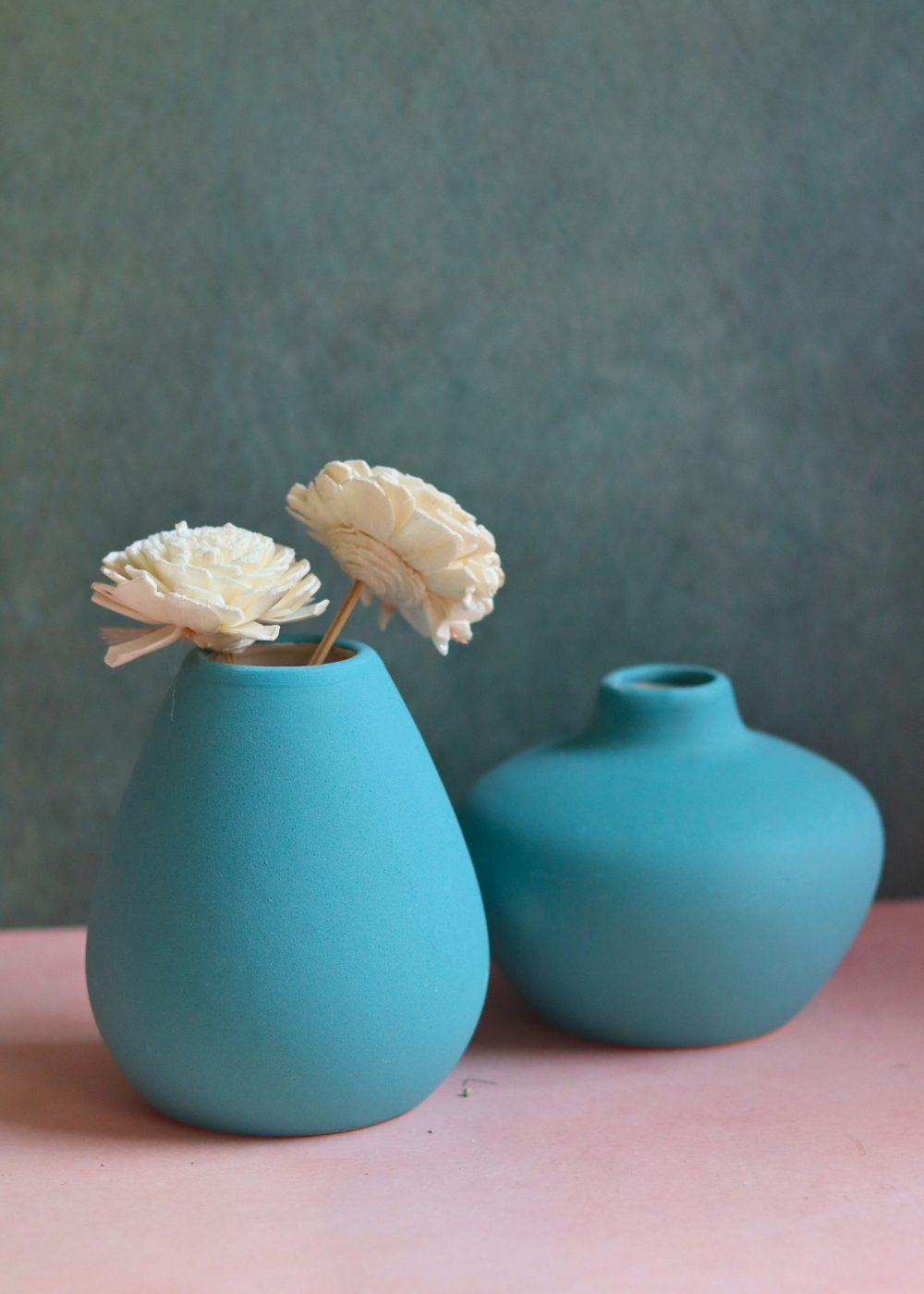 esoteric green vases made by ceramic 