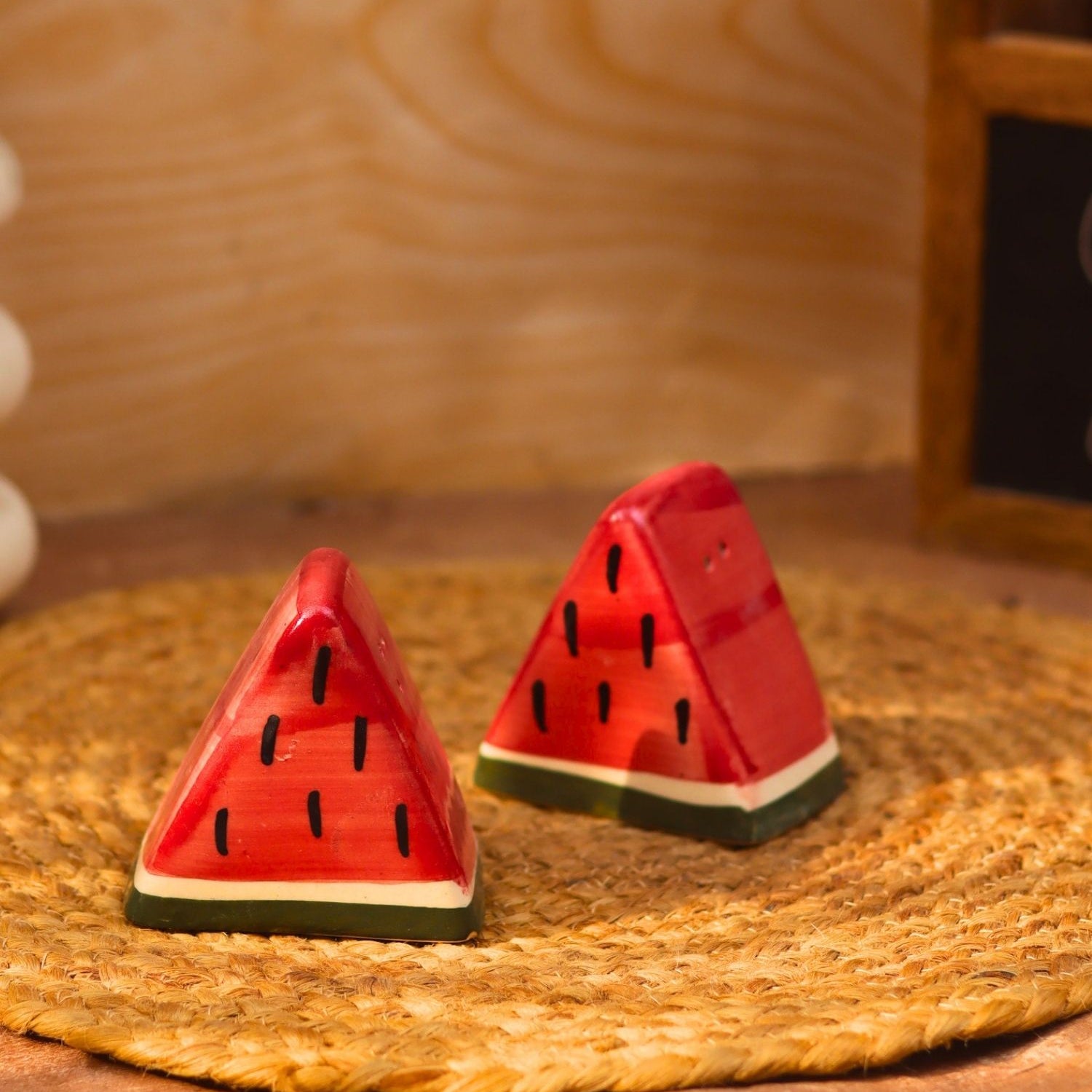 handmade Watermelon Salt & Pepper Shakers