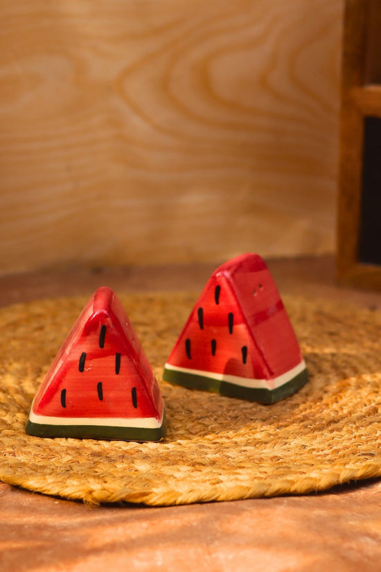 handmade Watermelon Salt & Pepper Shakers
