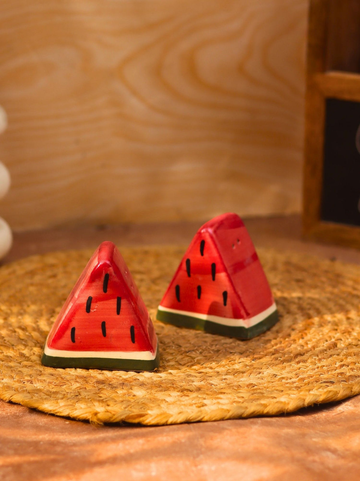 handmade Watermelon Salt & Pepper Shakers