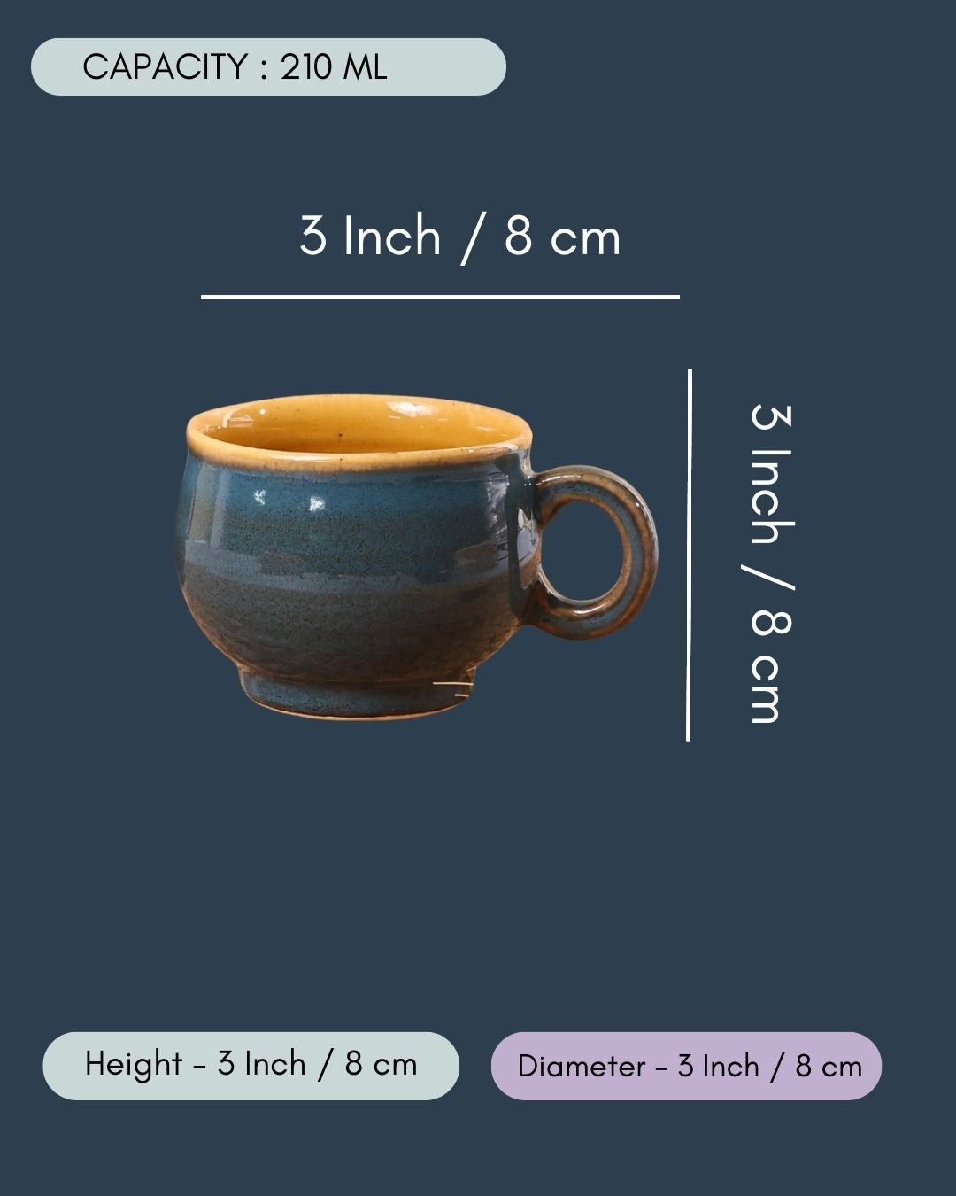 Greyish Blue & Mustard Coffee mug