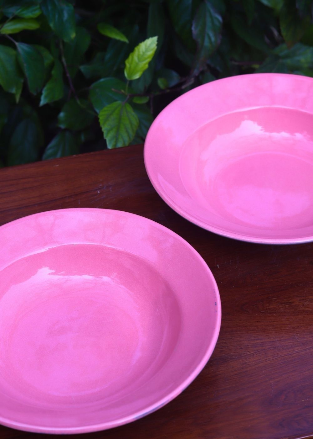 Pink & Grey Pasta Plate made by ceramic