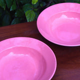 Pink & Grey Pasta Plate made by ceramic