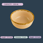 handmade ivory stoneware bowl with measurement