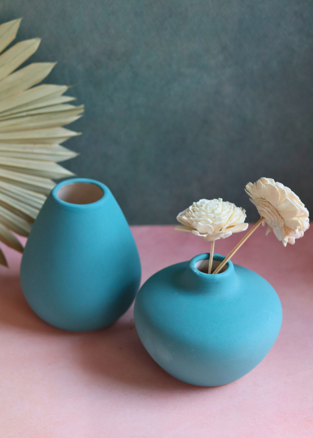 esoteric green vase handmade in india 