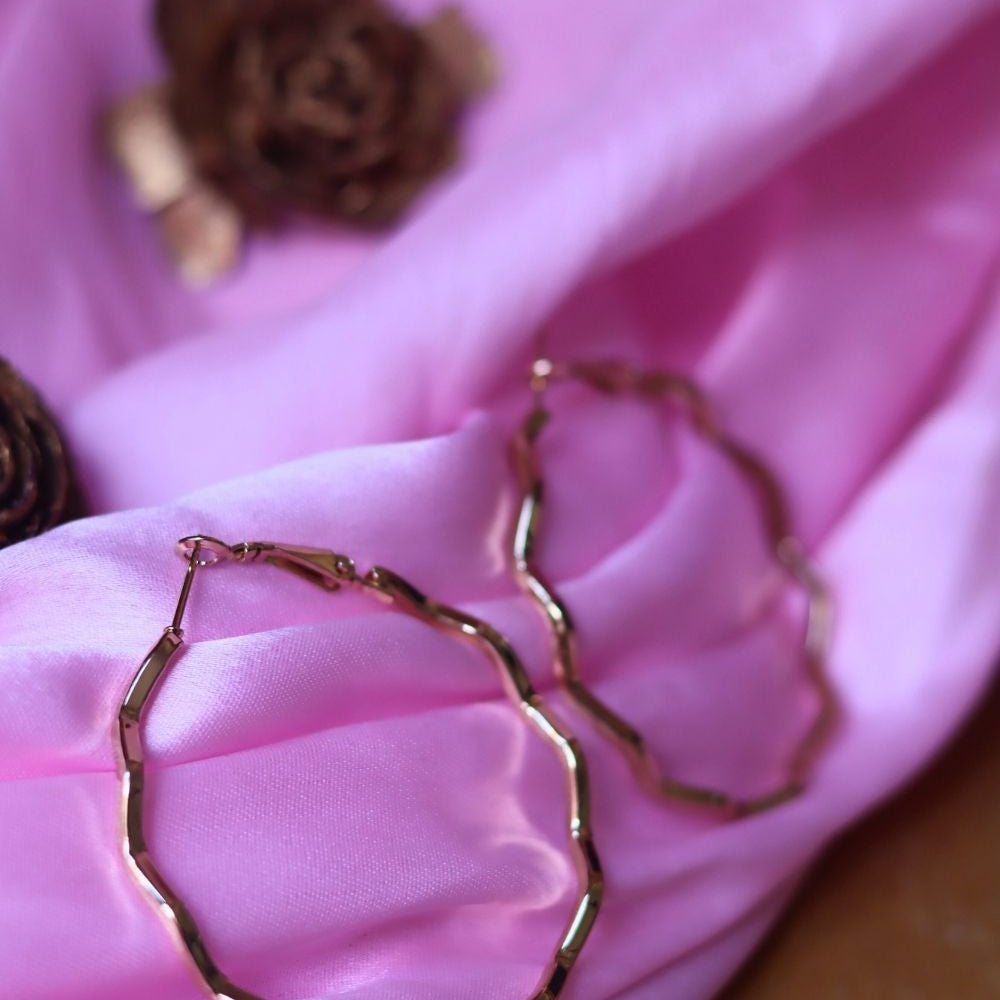 Anti tarnish Twisted Hoops