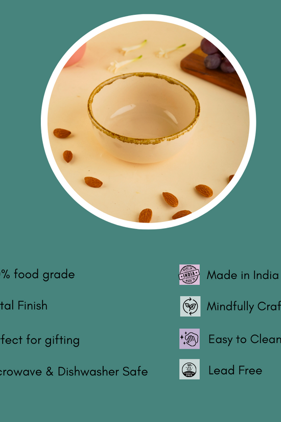 ivory stoneware bowl with some details