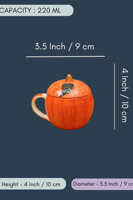 Orange mug with lid