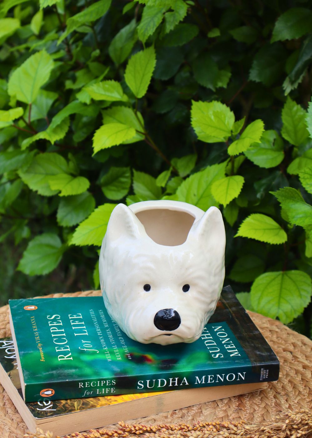 pomeranian dog planter handmade in india