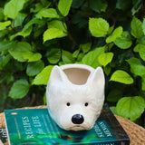 pomeranian dog planter handmade in india