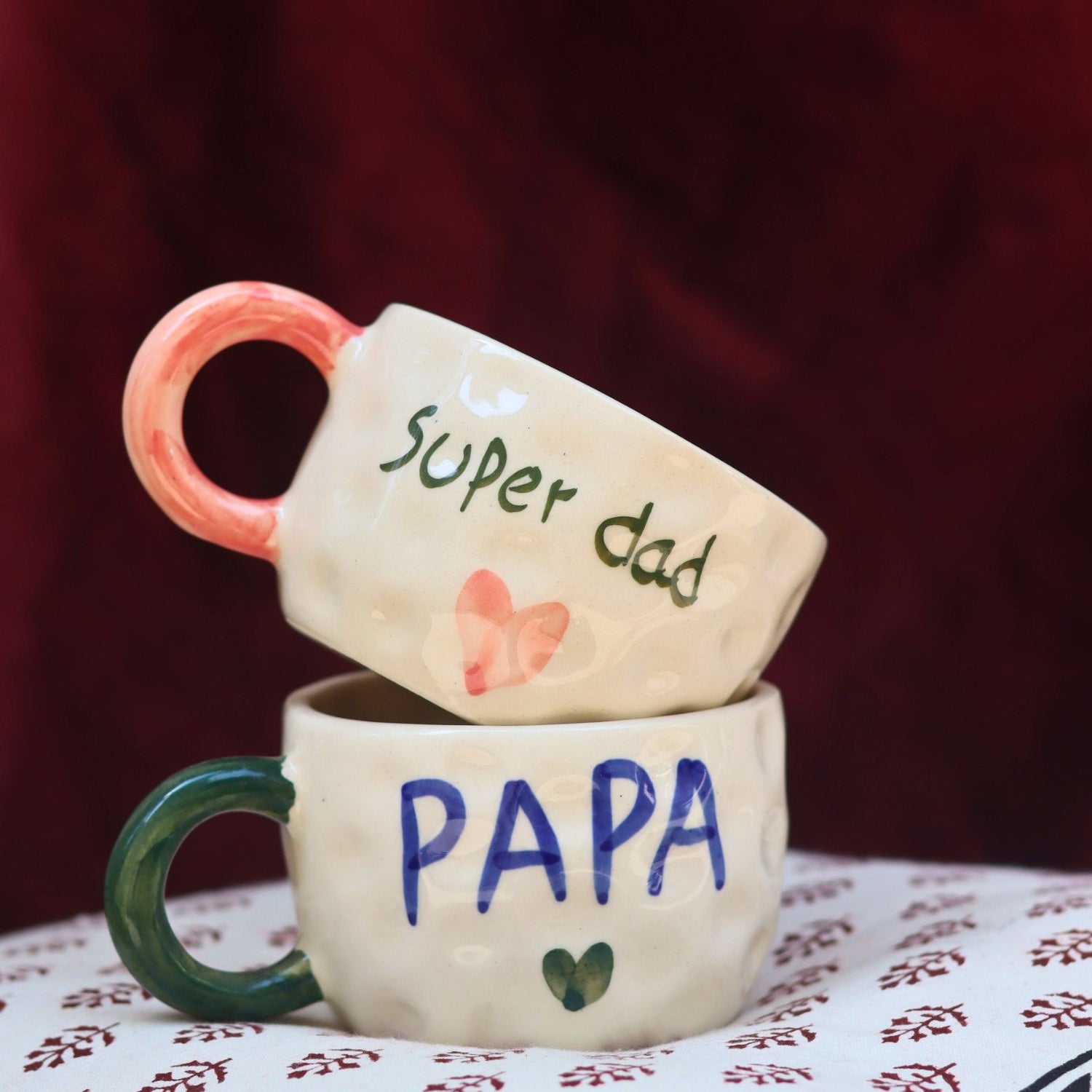 Set of 2 - Super DAD & PAPA Mugs combo with premium quality material