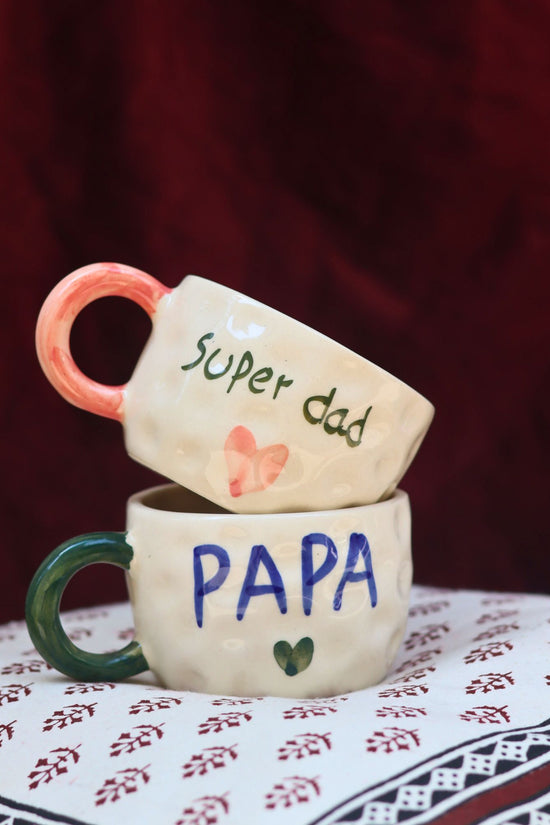 Set of 2 - Super DAD & PAPA Mugs combo with premium quality material
