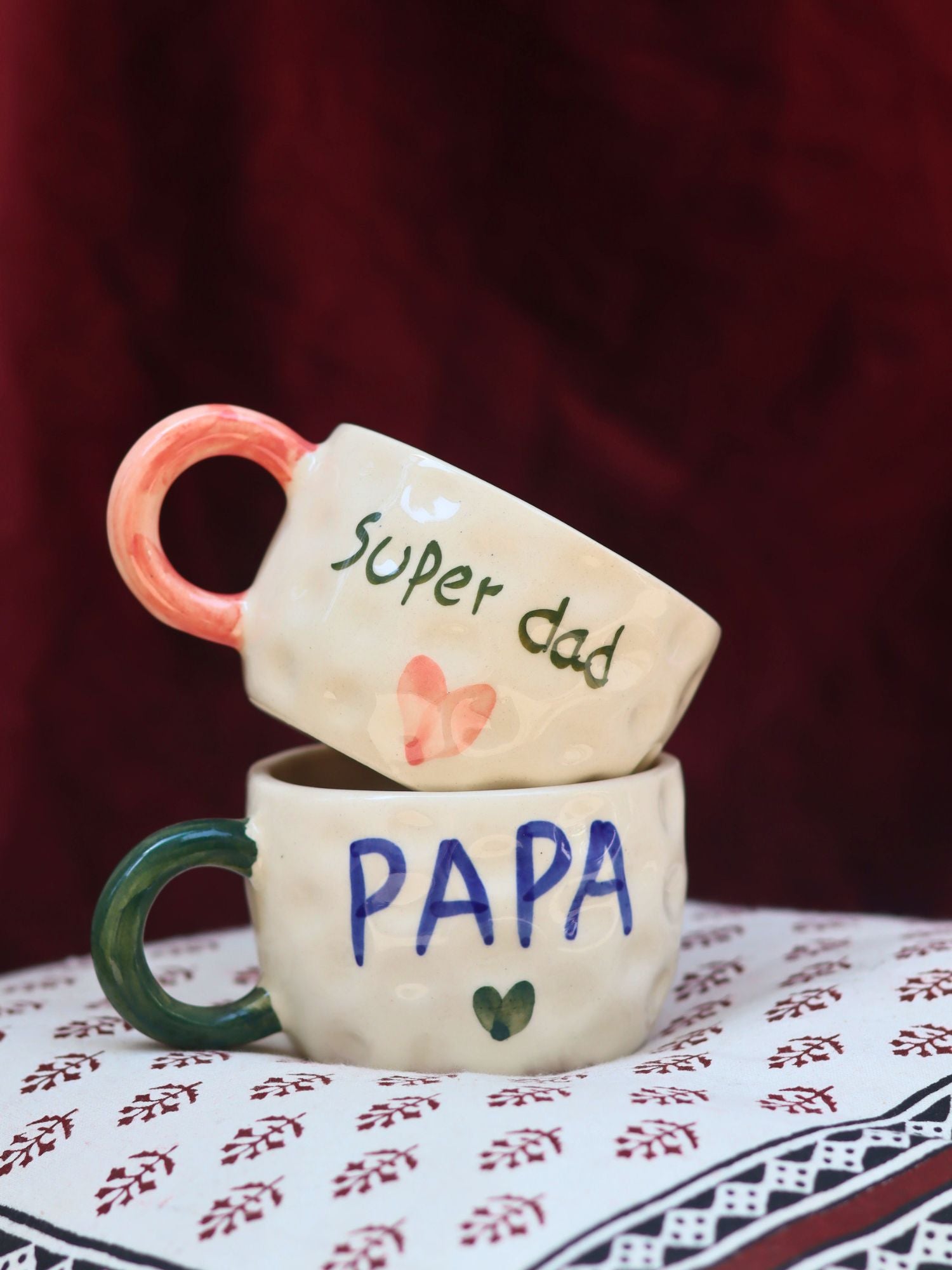Set of 2 - Super DAD & PAPA Mugs combo with premium quality material