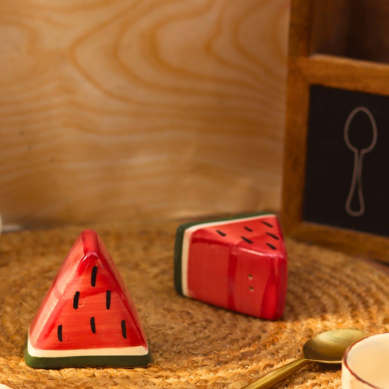 Watermelon Salt & Pepper Shakers made by ceramic