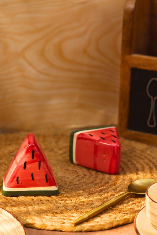 Watermelon Salt & Pepper Shakers made by ceramic