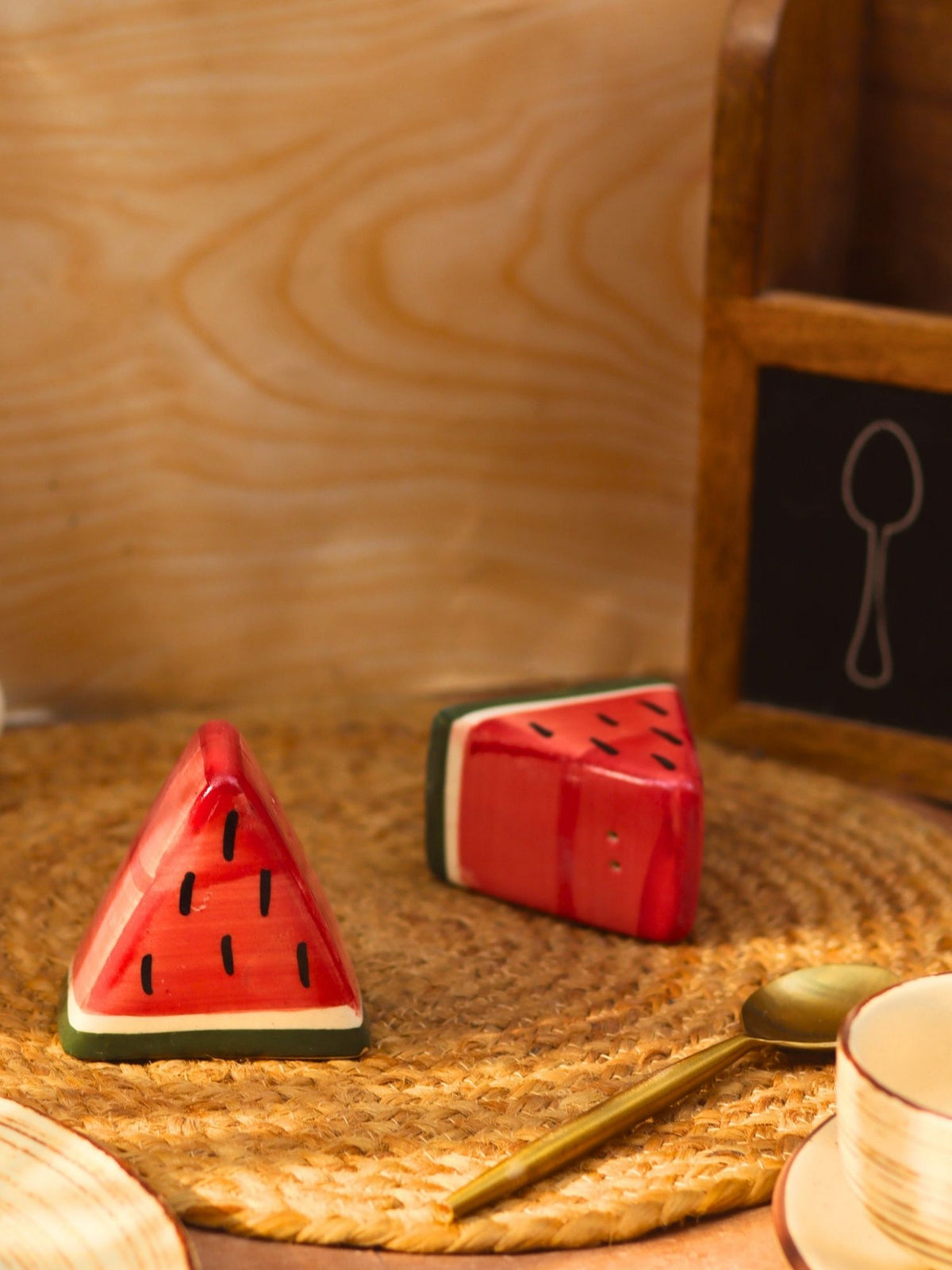 Watermelon Salt & Pepper Shakers made by ceramic