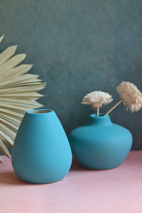 esoteric green vase set of two combo