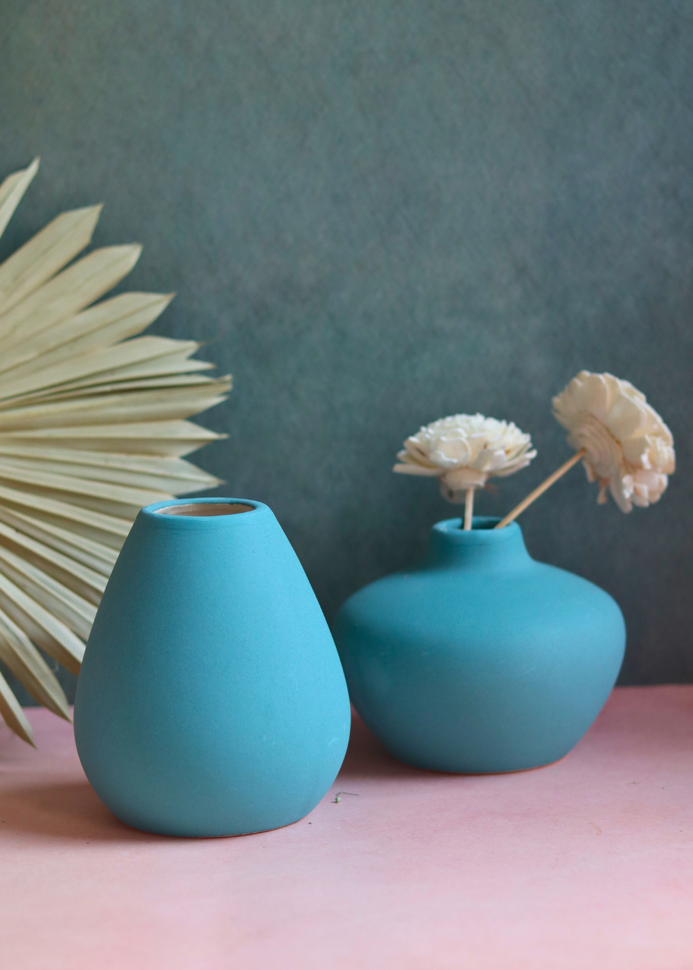 esoteric green vase set of two combo