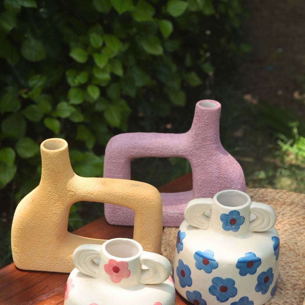 Square & Floral Vases handmade in india