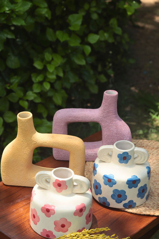 Square & Floral Vases handmade in india