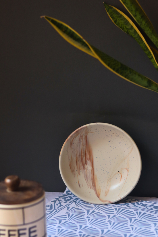 made by ceramic, brown ombre bowl