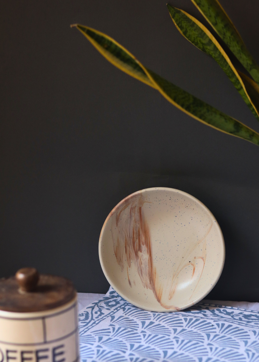 made by ceramic, brown ombre bowl