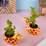 giraffe table planter handmade in india