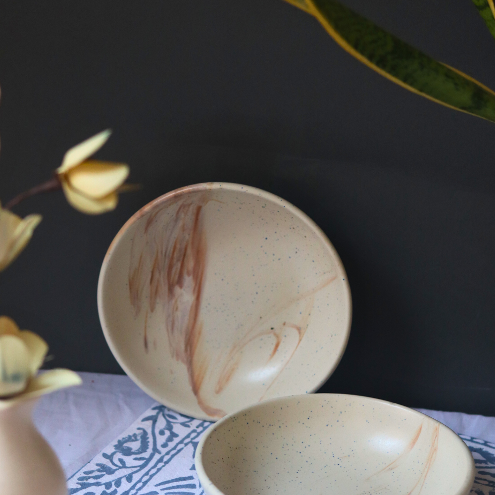 brown ombre bowl with brown color shades