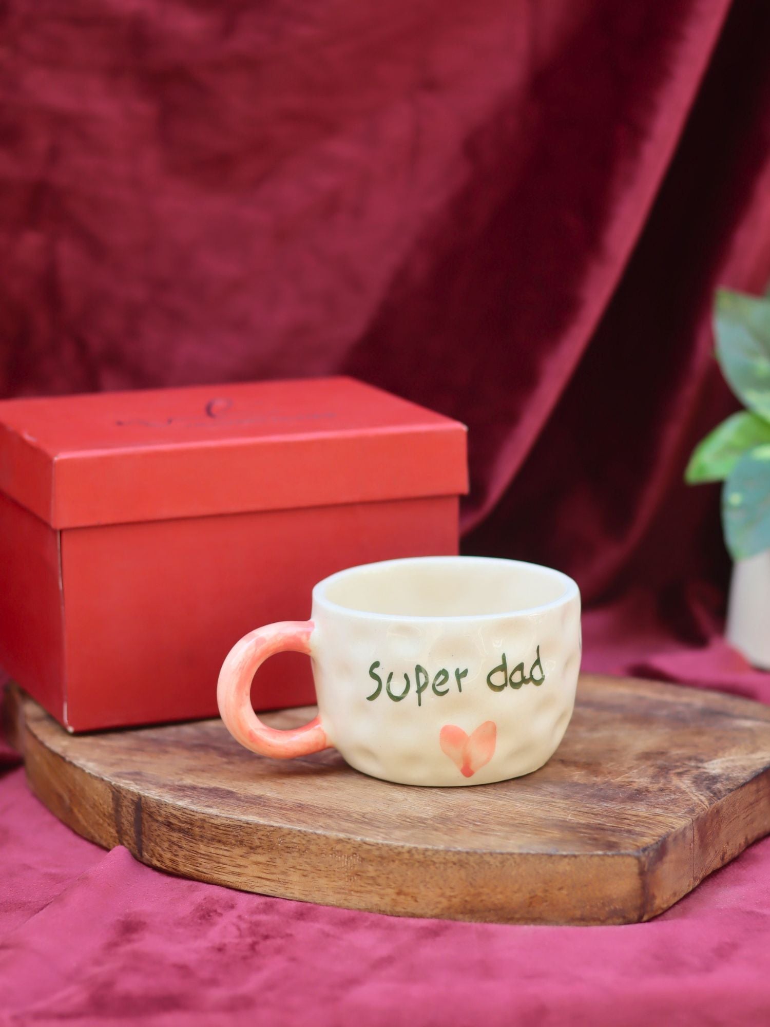 Super Dad mug in a Gift Box handmade in India