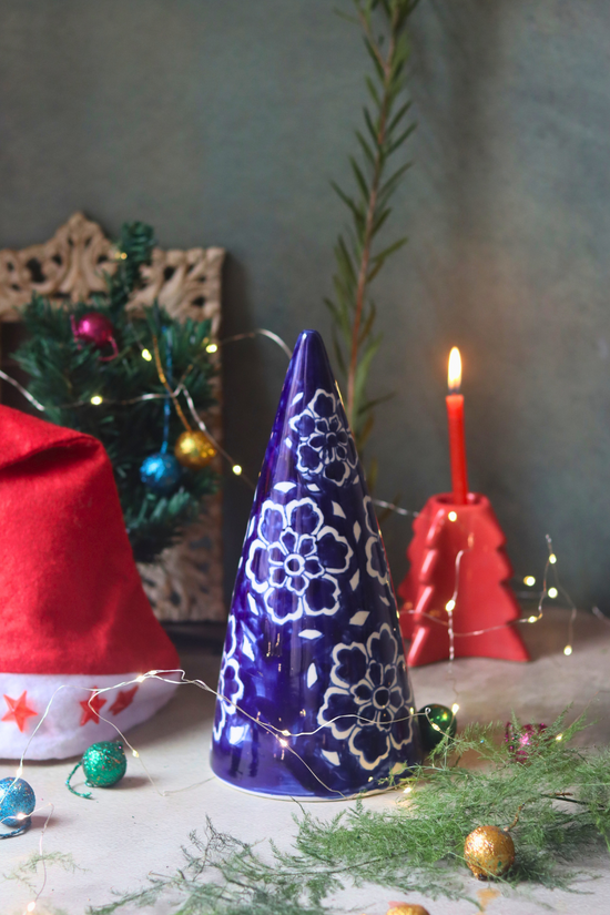 Handcrafted ceramic christmas tree for home decoration 