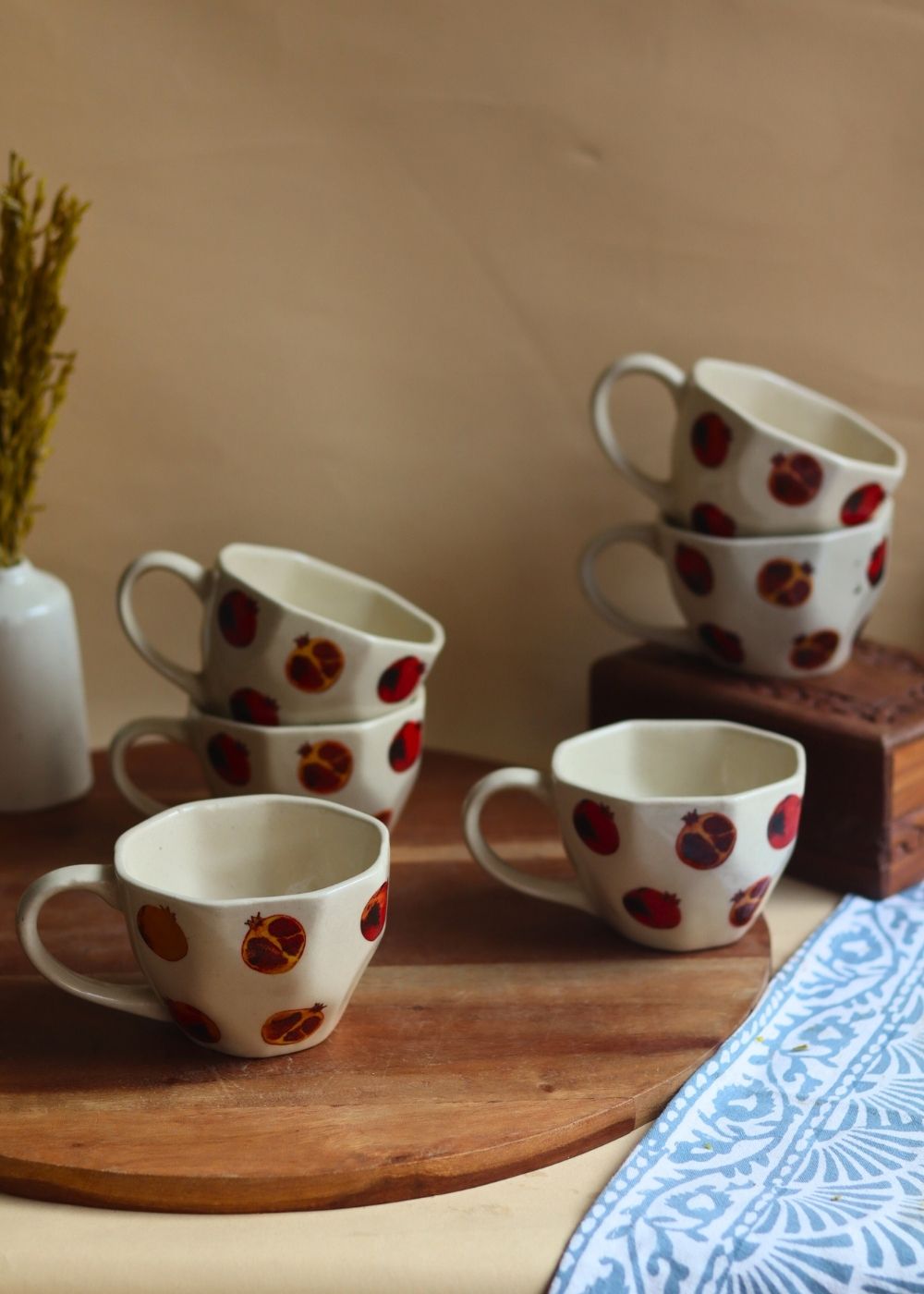 Anar Mugs - Set of 6 handmade in india