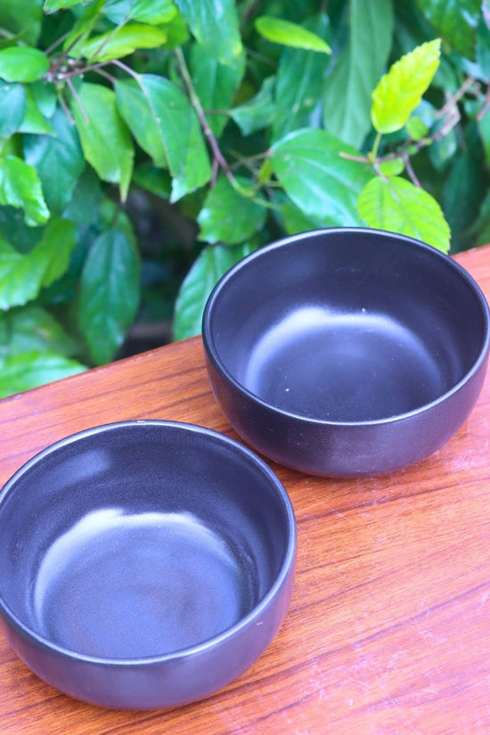 Black Snack Bowl handmade in india