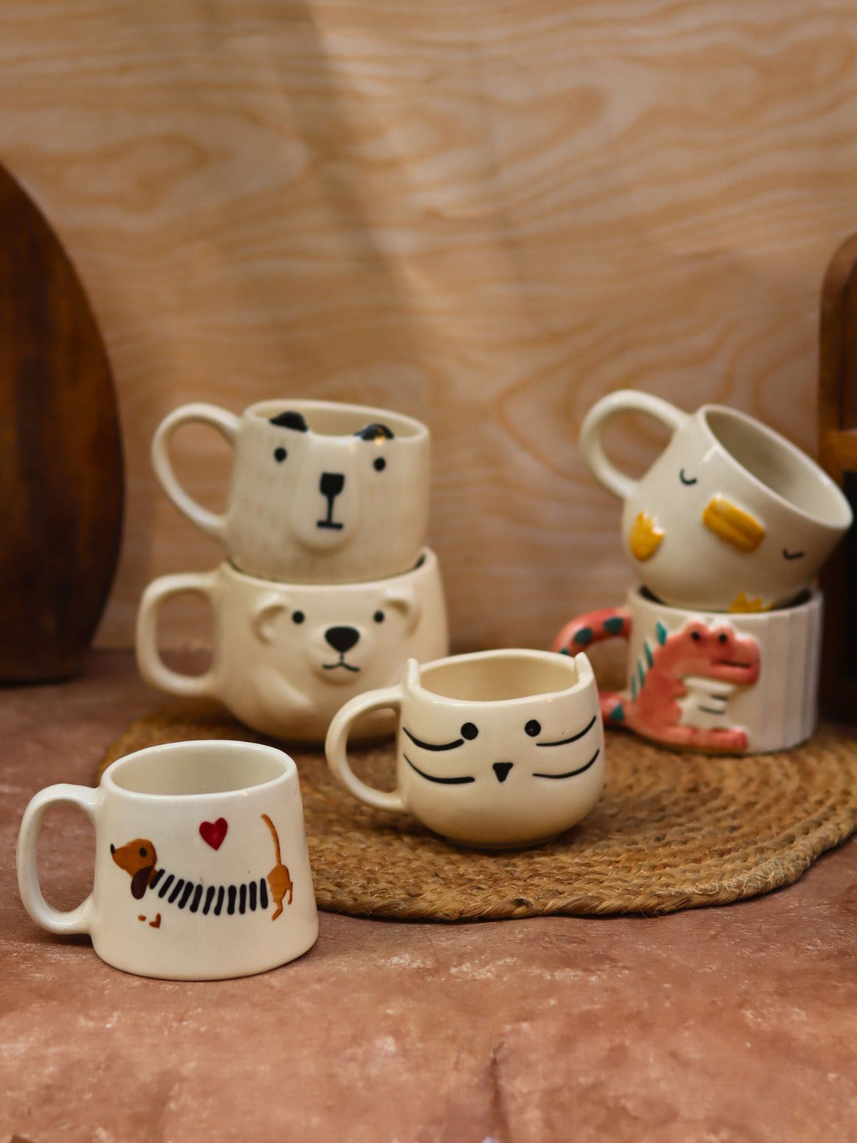 Set of 6 Animal Delight Mugs (for the price of 5)
