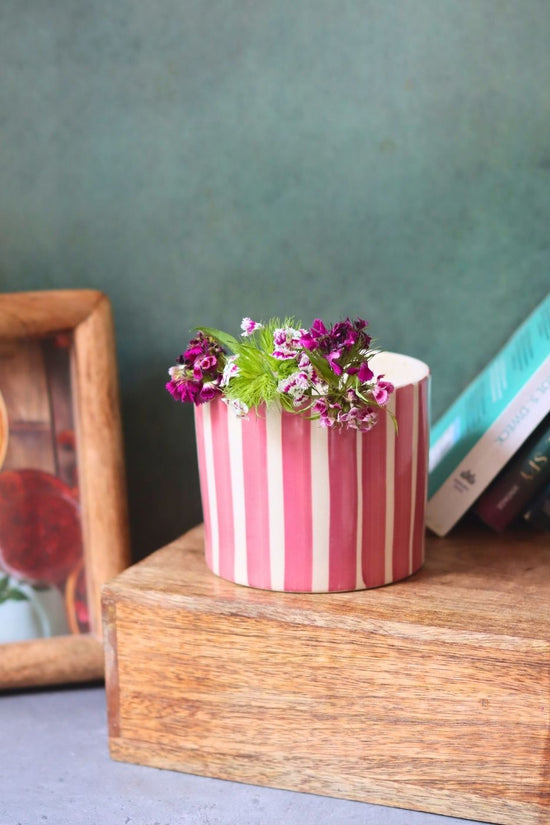 Striped Planter - Magenta with premium quality material
