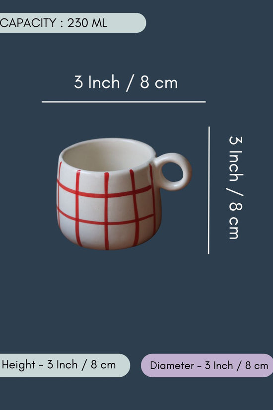 Red Chequered Mug